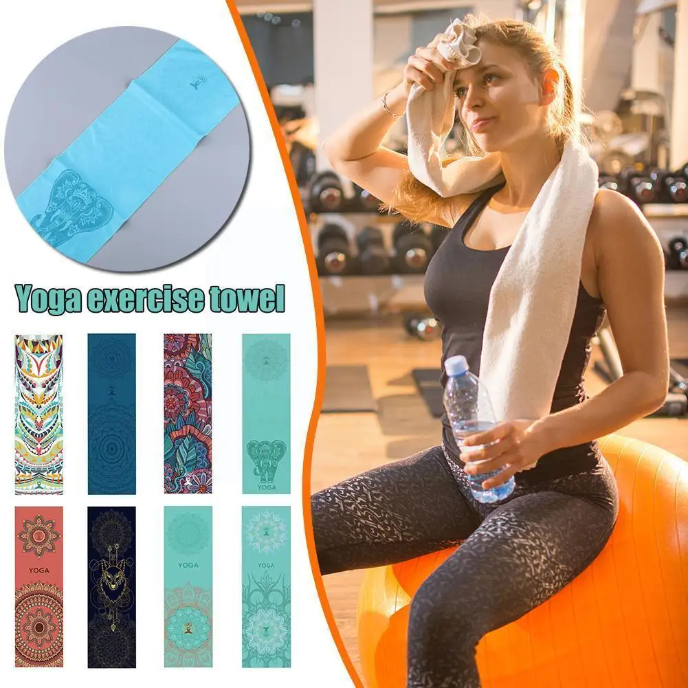 

100cm*30cm Yoga Towels Fitness Towels Printed Microfiber Sweat-absorbent Towel Quick-drying Travel Sports S4o1