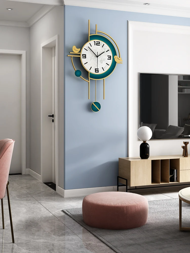 

Bedroom Luxury Nordic Wall Clock Elegant Digital Cute Large Vintage Wall Clock Metal Reloj Mural Decorativo Home Clocks EA60WC