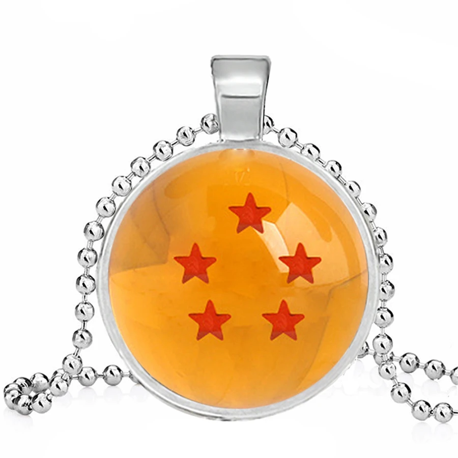 Dragon Ball Z ожерелья со звездами японского аниме ожерелье оранжевый ручной работы