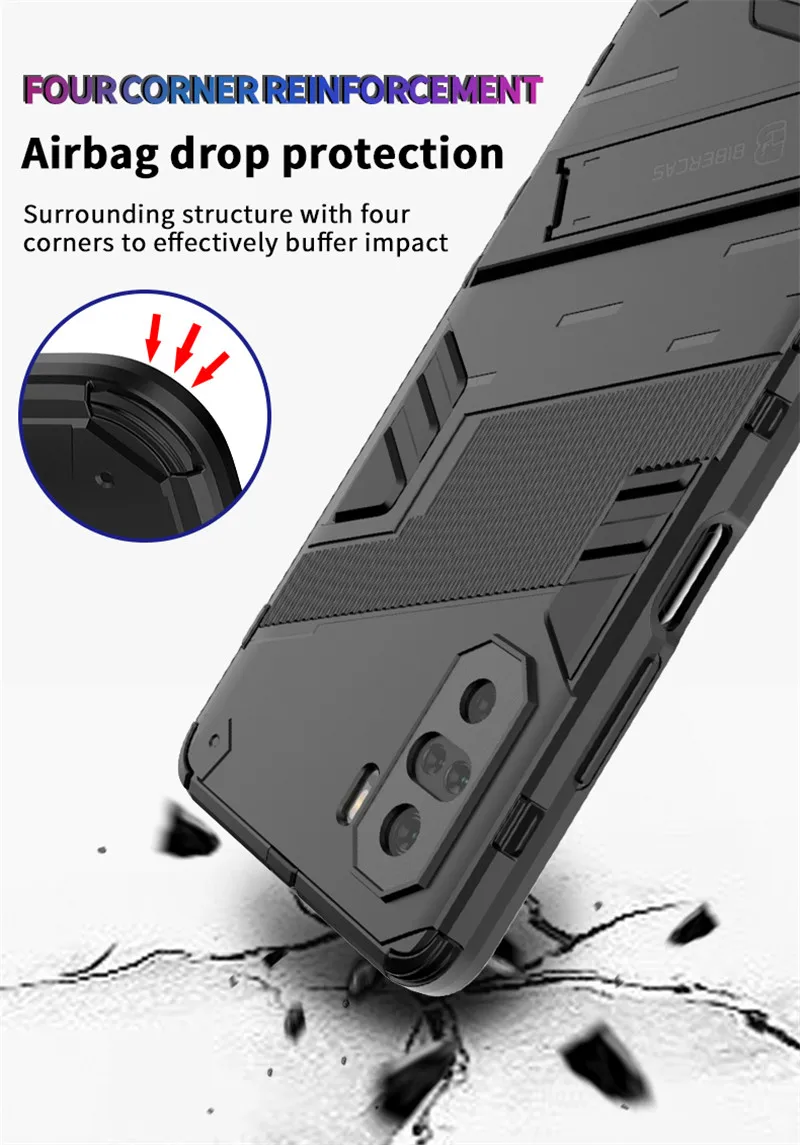 For Xiaomi Redmi K40 Pro Case For Redmi K40 Pro Cover Armor PC Shockproof Protective Phone Bumper For Redmi K40 Pro
