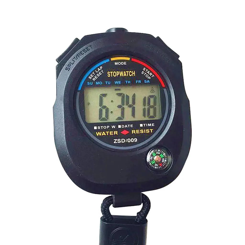 Professional Stopwatch Timers Handheld Running Timer compasses Stop Watch with String forcoaches and referees | Спорт и развлечения