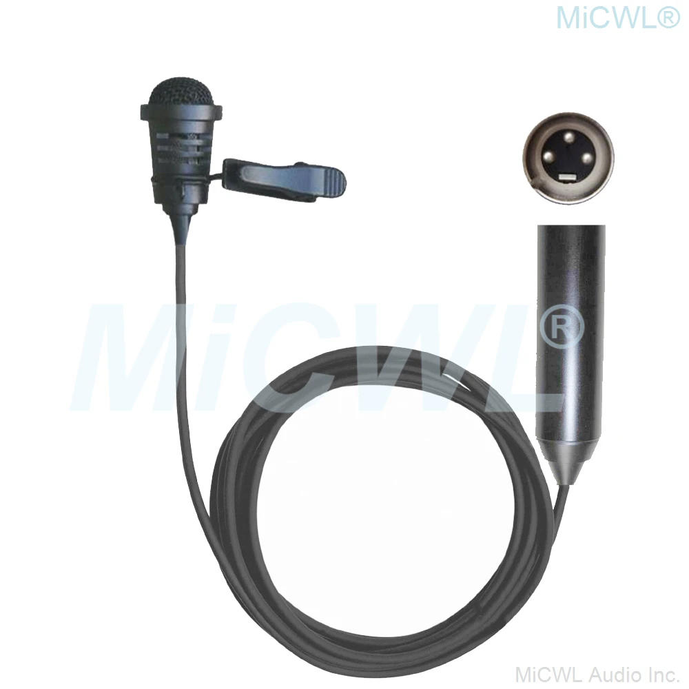 Петличный микрофон MiCWL XLR с зажимом петличное питание 48 В Phantom 3pin провод 5 м для DJ микшера Tascam зумом|Микрофоны| |