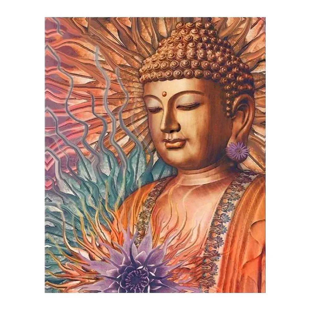 

5D DIY Diamond Painting Buddha Statue Religion Portrait Full Drill Buddhism Mosaic Embroidery Cross Stitch Home Decor Gift