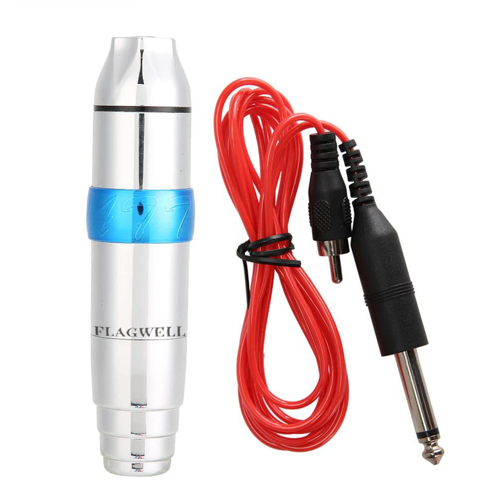 Профессиональная вращающаяся тату машинка FLAGWELL мощный Бесшумный мотор для