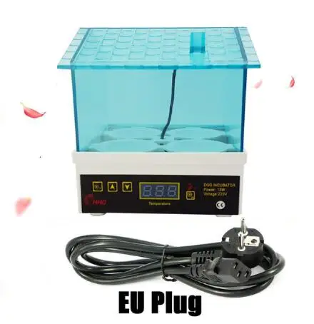 EU Plug HHD Newest 4 Eggs Incubator Mini Hatchery Machine Automatic Digital Poultry Brooder Hatch For Chicken Duck Bird Pigeon Quail Egg - Цвет: EU Plug