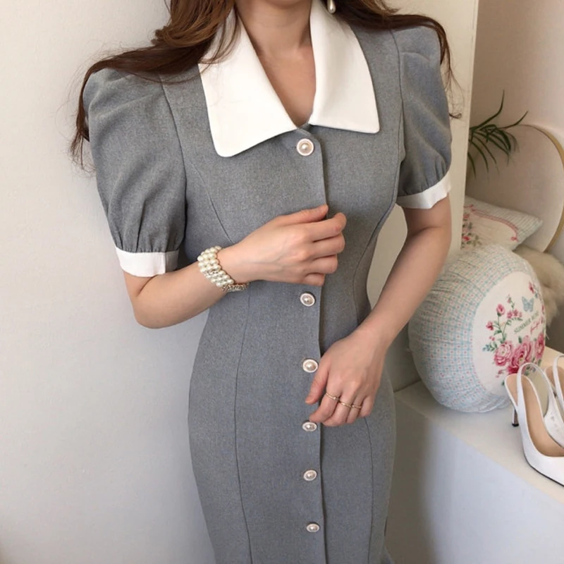 Женское винтажное вечернее платье русалка элегантное однотонное во французском