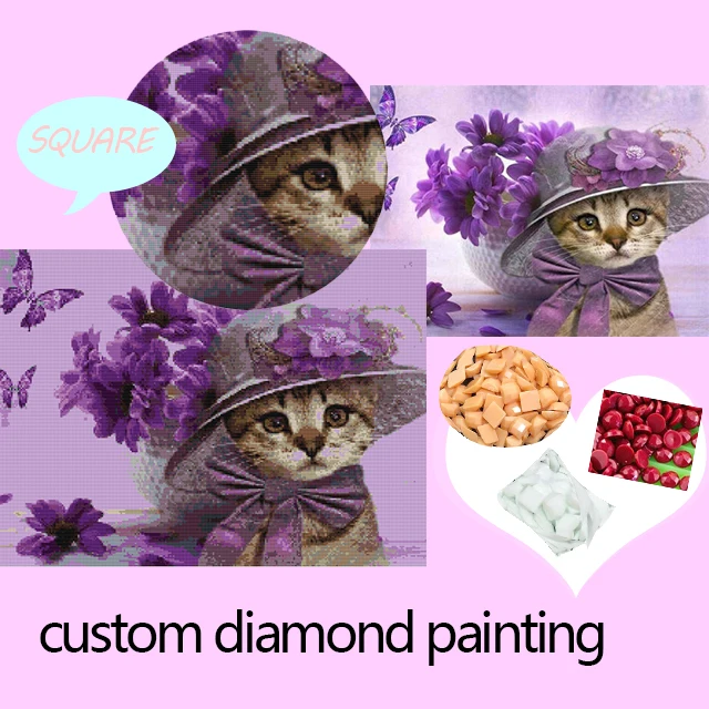 

Custom Diamond Painting Cross Stitch of Rhinestone Home Decoration Your Photo Wall Art Pictures