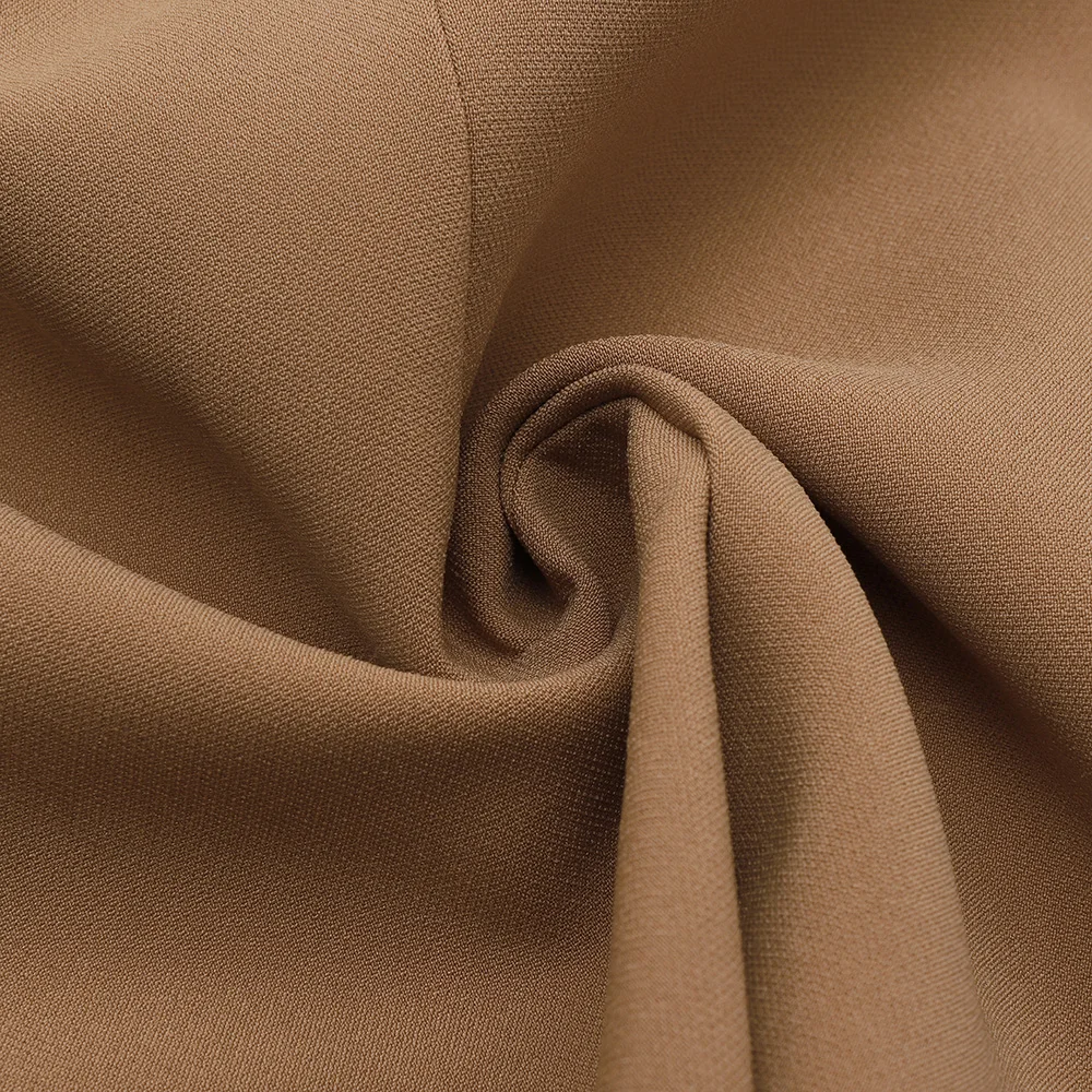 

VC All Free Shipping Chic Khaki Two Pieces Suit Button Design Sexy Strapless Celebrity Party Crop Tops Long Skirt Set