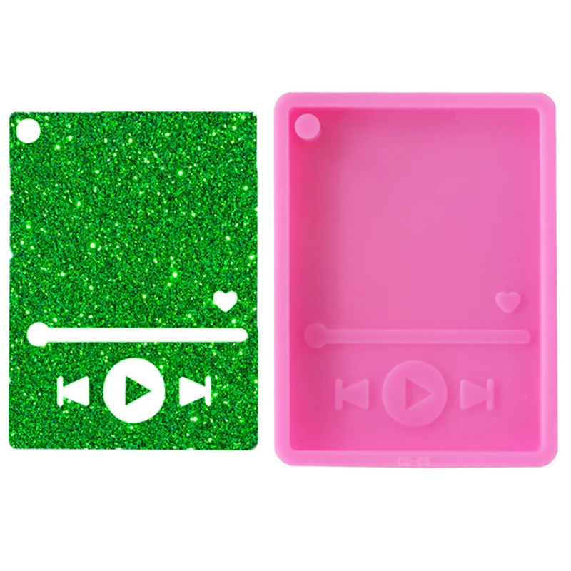 

8*6*1cm Handmade Music MP3 Player Keychain Mold Pendant Epoxy Resin Jewelry Making Tool