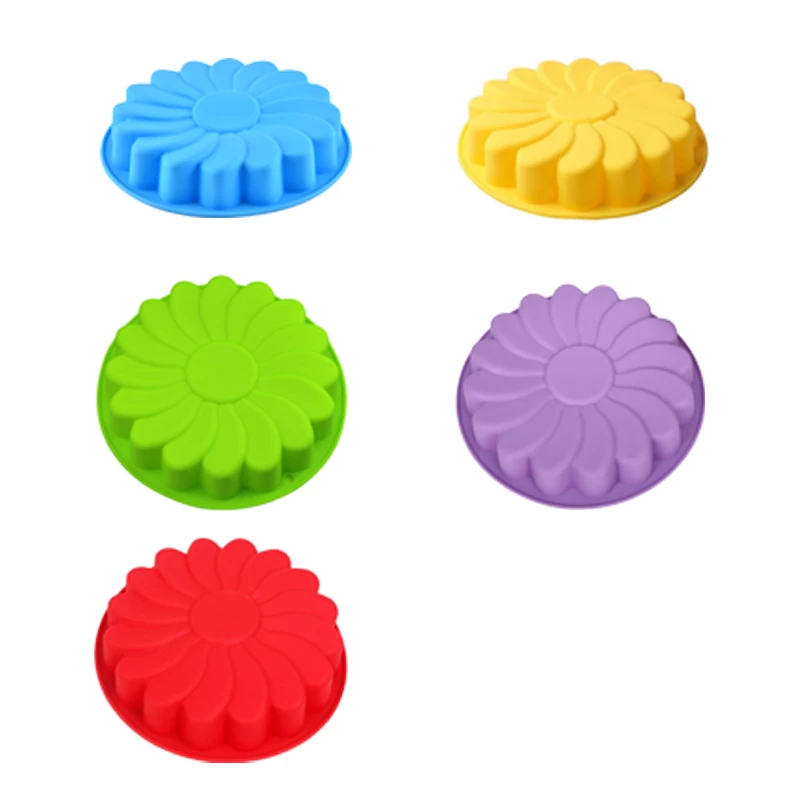 Еда Класс больше силиконовая форма для выпечки в форме цветка/кастрюля печь 3D 9