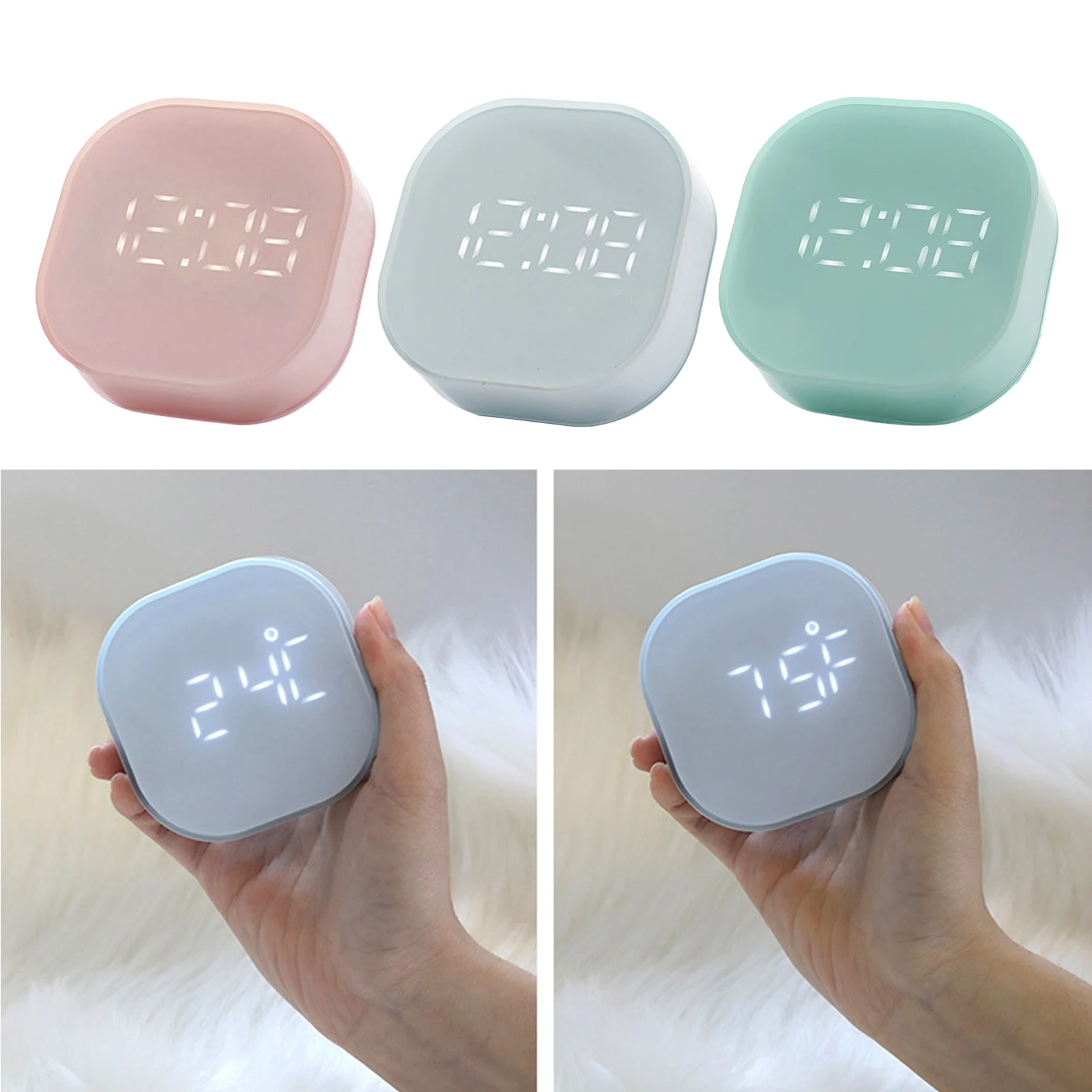 Small Cube Bedside Digital Alarm Clock Magnetic 12/24H ℃/℉ Kitchen Timer | Дом и сад