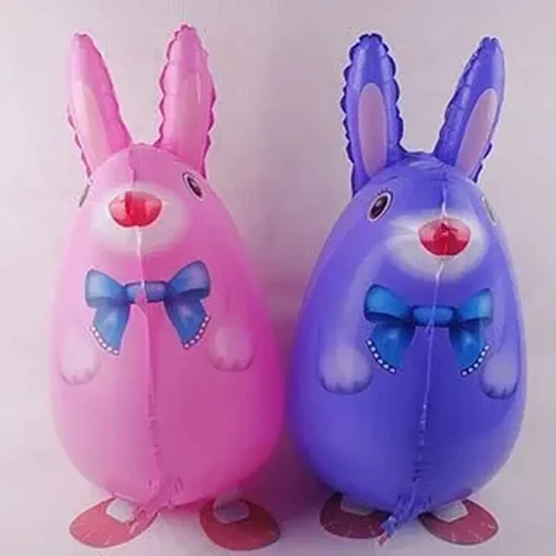 

Cute Rabbit Helium Walking Balloon Baby Shower Balloon Animal Party/Birthday/Easter Decorations Baby Shower Toy Gift