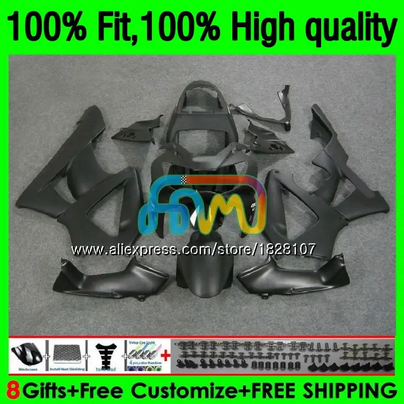 

OEM For HONDA CBR900RR CBR 929RR 929 900 RR Flat black CC 900RR 00 01 107BS.8 CBR900 RR CBR929 RR CBR929RR 2000 2001 Fairing