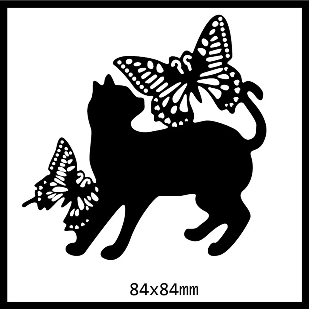 Металлические режущие штампы в виде бабочки кошки Скрапбукинг Новое поступление