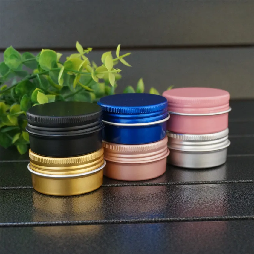 

Gold/Black 30/50g Empty Round Small Aluminum Box Metal Tin Cans Portable Pink MIni DIY Cream Refillable Jar Tea Aluminum Pot