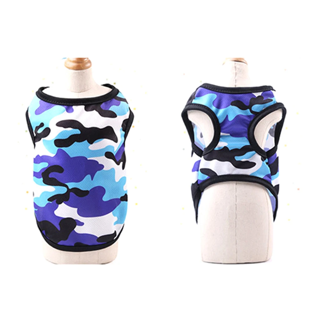 2020 Hot Cute spring summer Dog Clothes Printed Camouflage Mesh Vest For Small Medium Dogs Pet Puppy T Shirt Size XS-2XL | Дом и сад