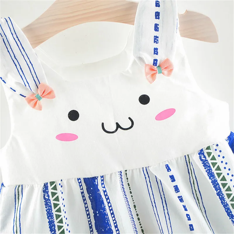 Детские нагрудники для маленьких девочек с бантиком и кроликом милое платье в