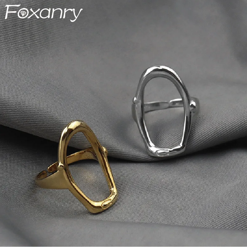 

Evimi Minimalist 925 Silver Color Finger Rings New Fashion Vintage France Gold Plated Elegant Wedding Bride Jewelry Gifts