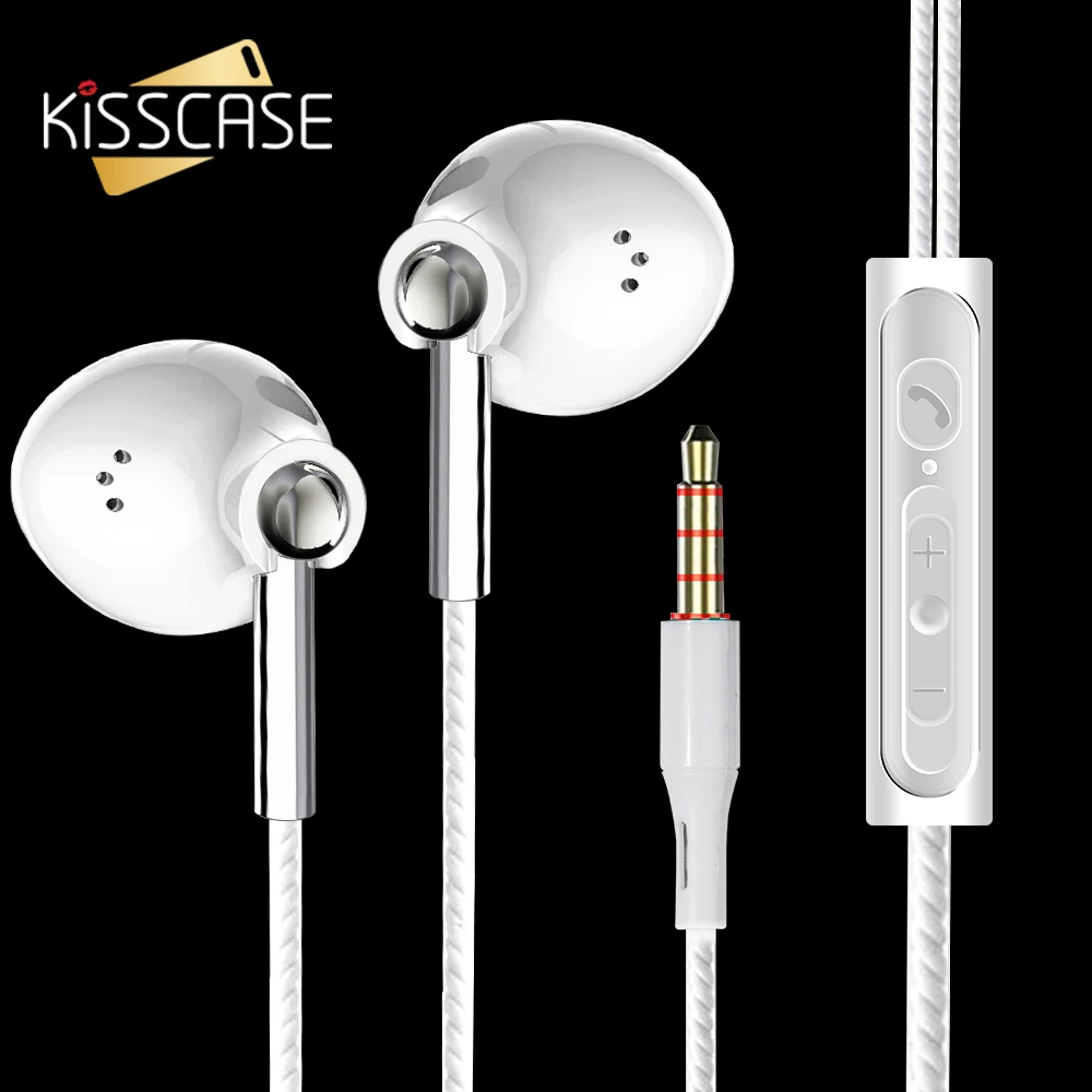 KISSCASE 6D стерео Бас 3 5 мм проводные наушники Спортивная Музыкальная гарнитура с