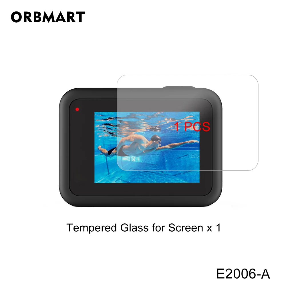 E2006-A Tempered Glass Screen Protector for GoPro Hero 8 Black Lens Protection Protective Film for Gopro8 Go pro 8 Camera Accessories - Цвет: E2006-A