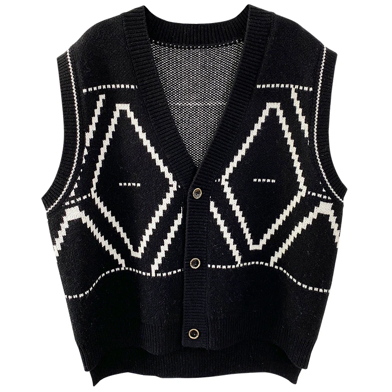 

New Fashion Spring 2022 Women Sweaters Casual Vest Warm Long Design Female Knitted Sweater Vest Cardigan Sweater Lady
