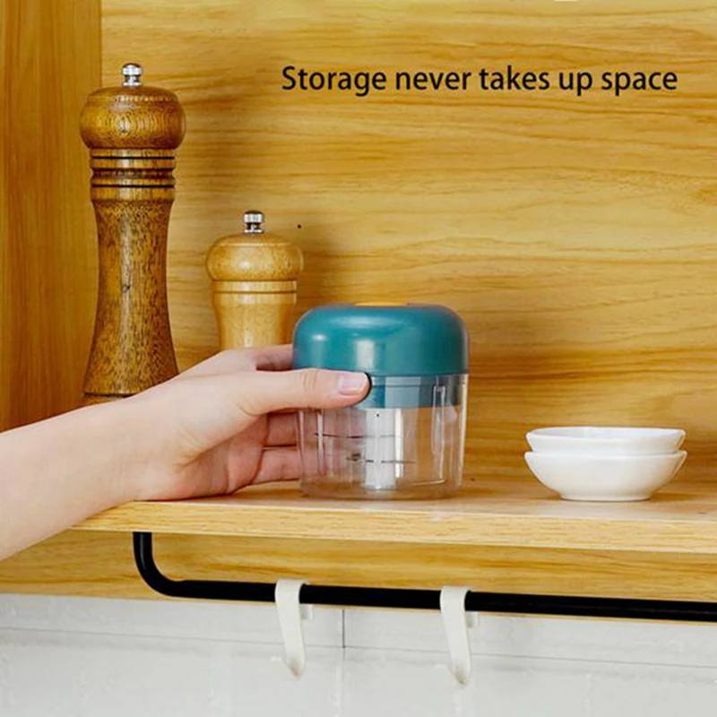 

Electric Mini Garlic Food Chopper, Portable Cordless Blender Slicer Mincer Mixer, Meat Chili Kitchen Masher 280ML