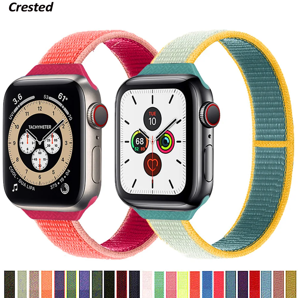 Тонкий ремешок для Apple watch band 44 мм 40 42 38 нейлоновый браслет смарт-часов iWatch 5 3 4 se 6 |