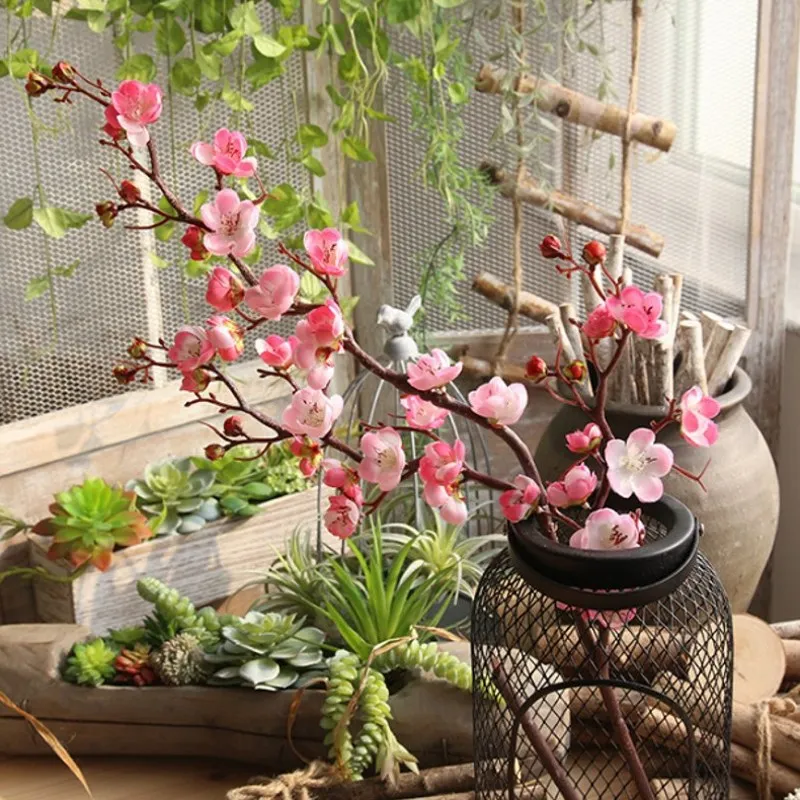 Большие шелковые искусственные цветы сакуры декор для стола свадебное украшение