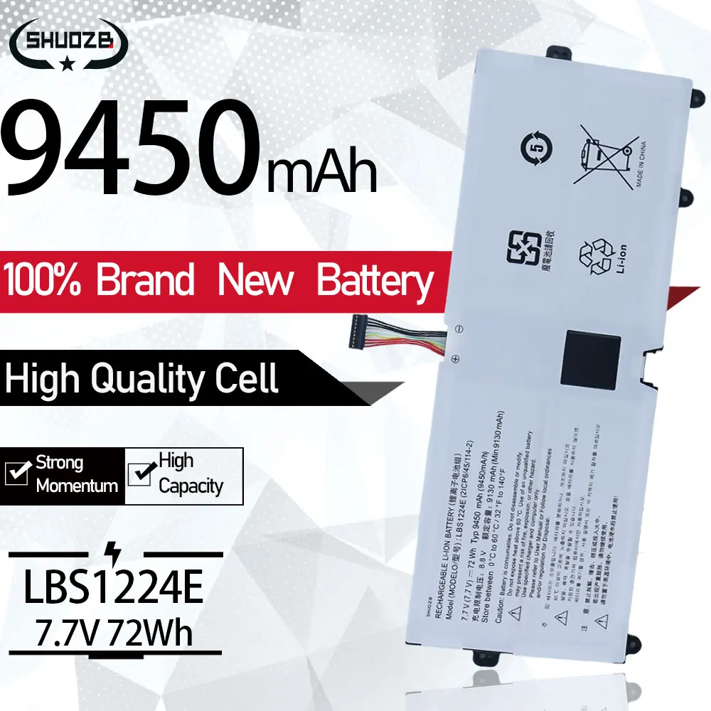 Bateria do Portátil para lg Lbs1224e Gram 13z980 14z980 15z980 15z990 13z990 17z990 15z980-g 13z980-u.aaw5u1 13z990-ga56j Lbr1223e Novo Baterias p/ laptop