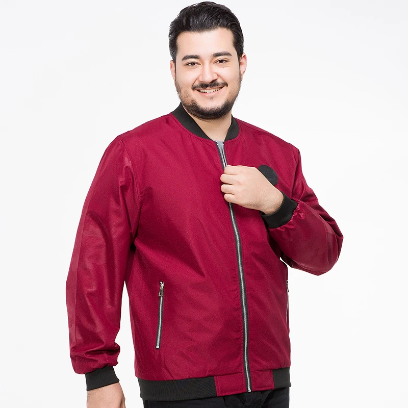 

10XL 9XL 8XL New Spring Autumn Casual Solid Fashion Men Bomber Jacket Male Baseball Men's windbreaker Jackets Coat Men's Jacket