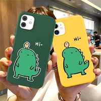 uigo cute cartoon dinosaur phone case for iphone 12 11 13 pro xs max 12 13 mini 7 8 plus x xr se 2020 soft silicone funda cover