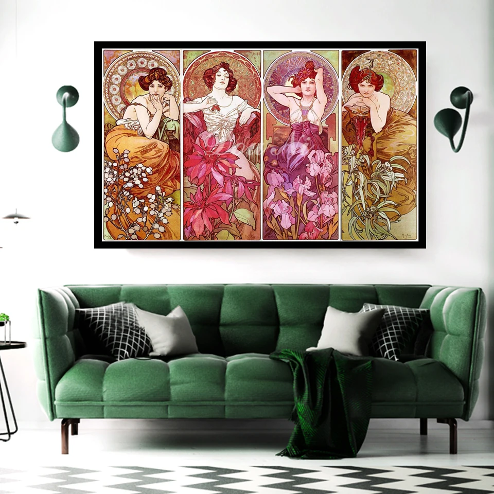 Алмазная мозаика Alphonse Мария Муха Набор для вышивки домашний декор настенная