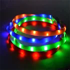 Ошейник Для Собак светящийся ошейник СВЕТОДИОДНЫЕ светящиеся ошейники для собак и кошек, силиконовая трубка с USB-зарядкой, ночное безопасное мигающее ожерелье для собак