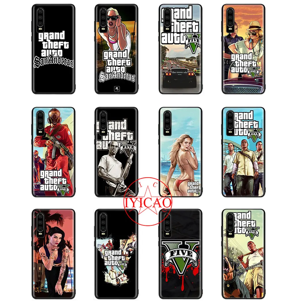 Мягкий чехол gta v для Honor 6A 7A 7C 7X 8X 8c 8 9 10 Lite 9X Note 20 Pro View 8A 20S|Чехлы-накладки| |