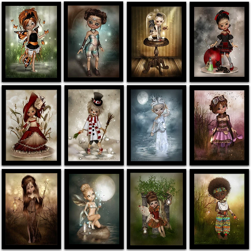 

5D DIY Diamond Painting kit anime girl Princess Elves Angel Full Square&Round Diamond mosaic embroidery Cross stitch home decor