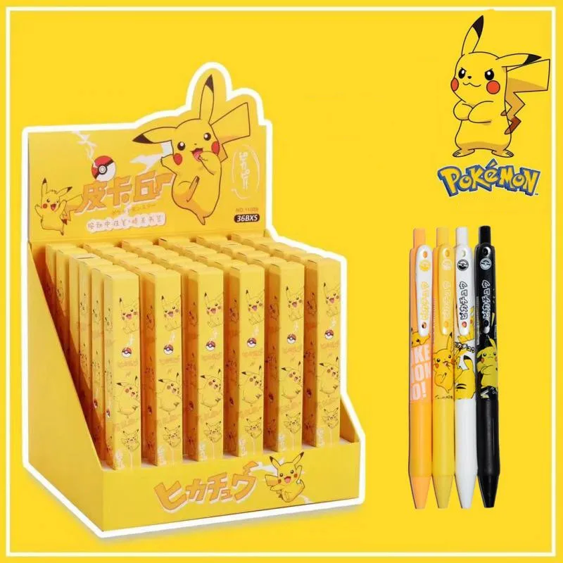 

Pokemon Cartoon Anime Series Pikachu Creative Stationery 0.5Mm Bullet Surprise Blind Box Gel Pen Baby Boy Girl Holiday Gift