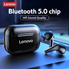 Беспроводные Bluetooth-наушники Lenovo LP1S, водонепроницаемые Hi-Fi стереонаушники с шумоподавлением и сенсорным управлением, с низкой задержкой