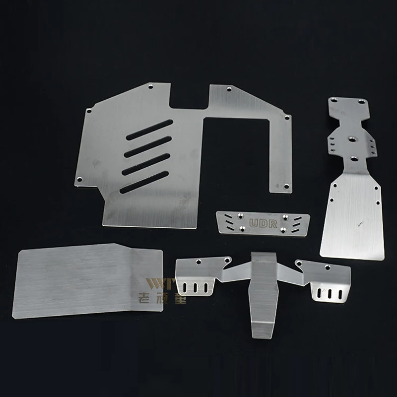 

1/7 UDR 85076-4 Защита дна для короткого грузовика из нержавеющей стали, броня, защита для яиц с задней оси, передняя защита от столкновений