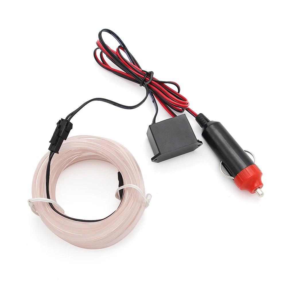 

2m Car 12V LED Strip Lights Flexible Neon EL Wire Waterproof Universal Car Interior Decoration Strip LED Car Light 10 Colors