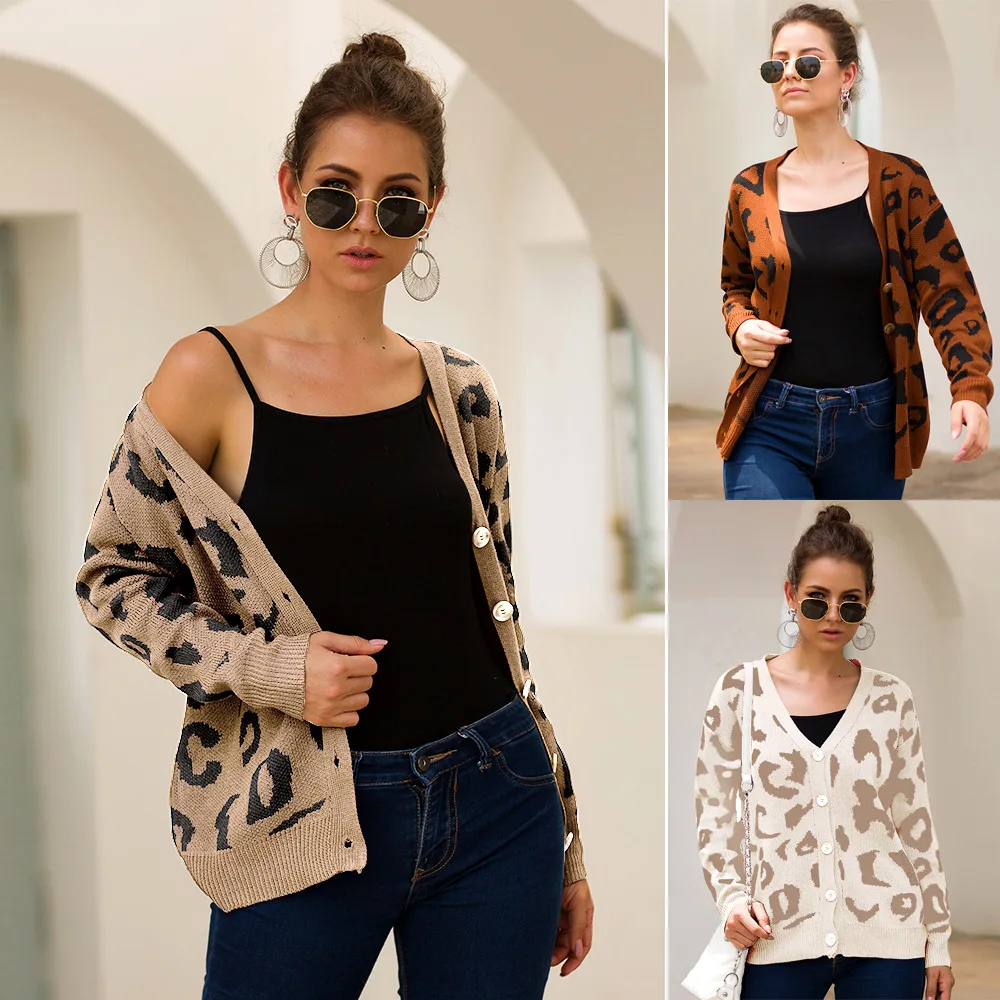 Sexy Winter Sweater V Neck Loose Cardigan Feminino Long Sleeve Fall Oversized Knitwear |