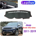 Коврик для приборной панели из искусственной кожи, коврик, коврик, аксессуары для стайлинга автомобиля для Jeep Grand Cherokee WK2 2011-2019