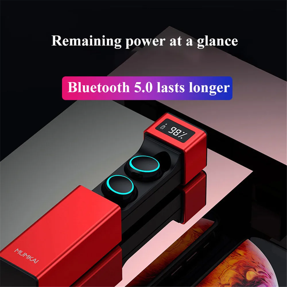 AKEY отпечатков пальцев сенсорное управление беспроводной Bluetooth 5 0 наушники TWS HiFi 6D