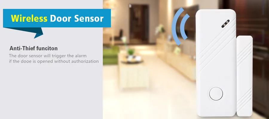 

433MHz Wireless Door Window Contact Sensor with Long Wireless Distance Wireless Door Gap Sensor Wireless Magnetic Sensor