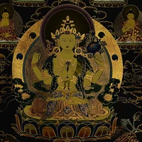 buddhist supplies wholesale 120cm large buddhist art four arm guanyin bodhisattva thangka painting