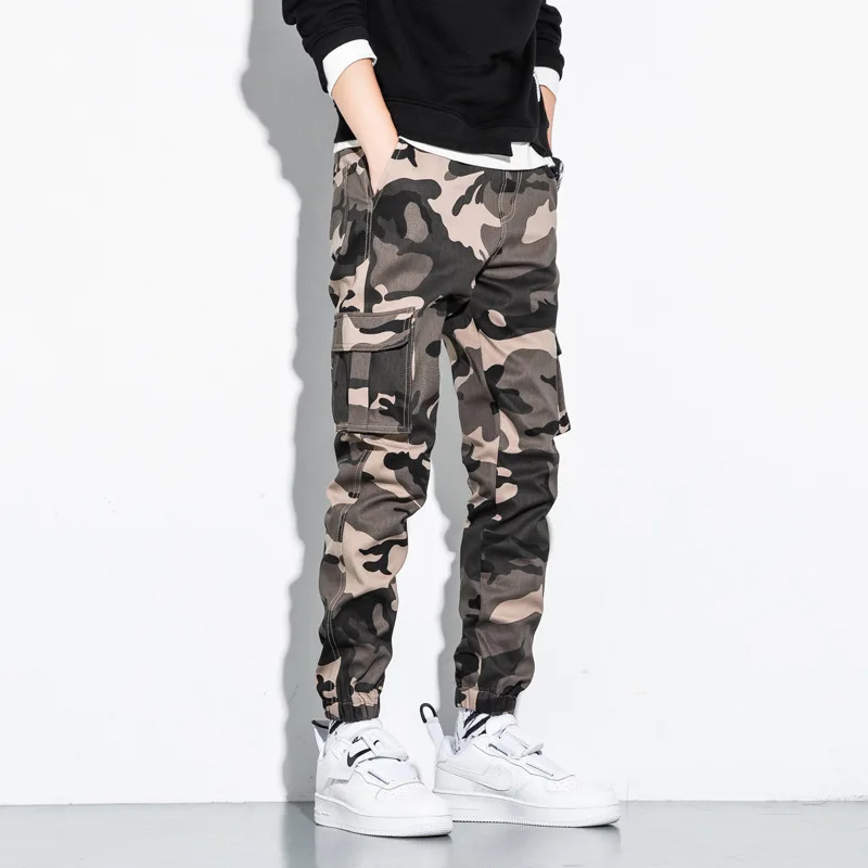 

Oversize Loose Casual Pants Camouflage Cargo Pants Men Casual Pants Spring Style Small Feet Nine-point Pants Streetwear Men 8XL