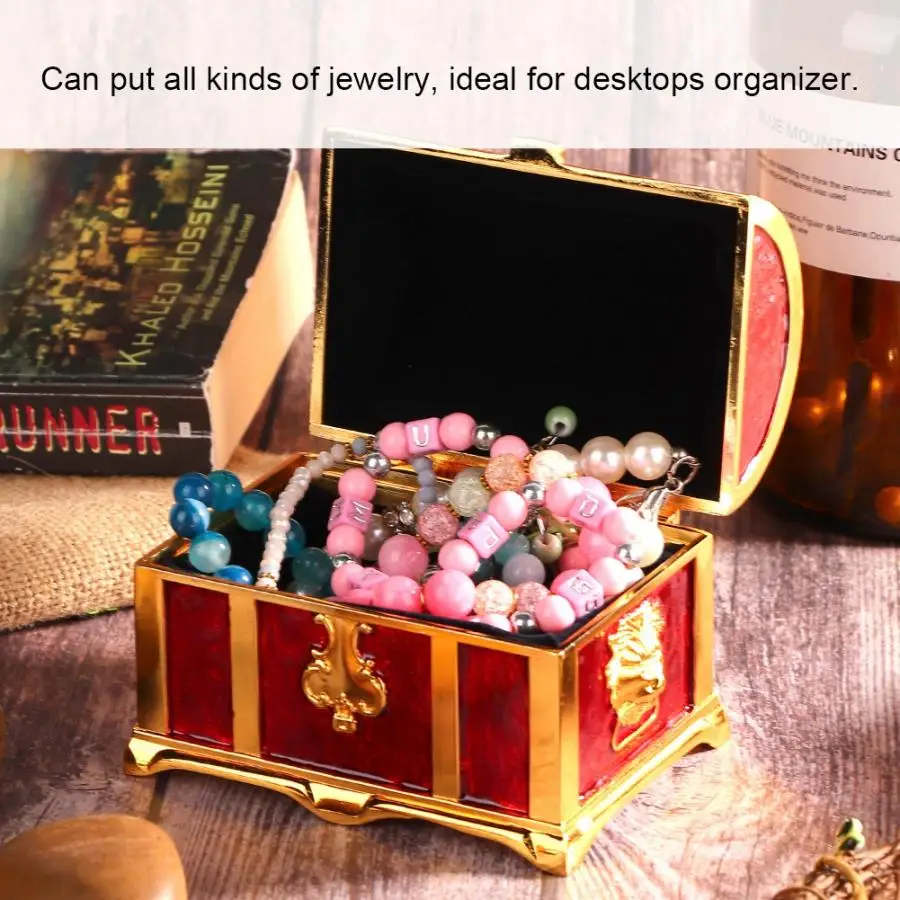 Ретро настольные украшения Чехол Органайзер серьги кольца коробка для хранения