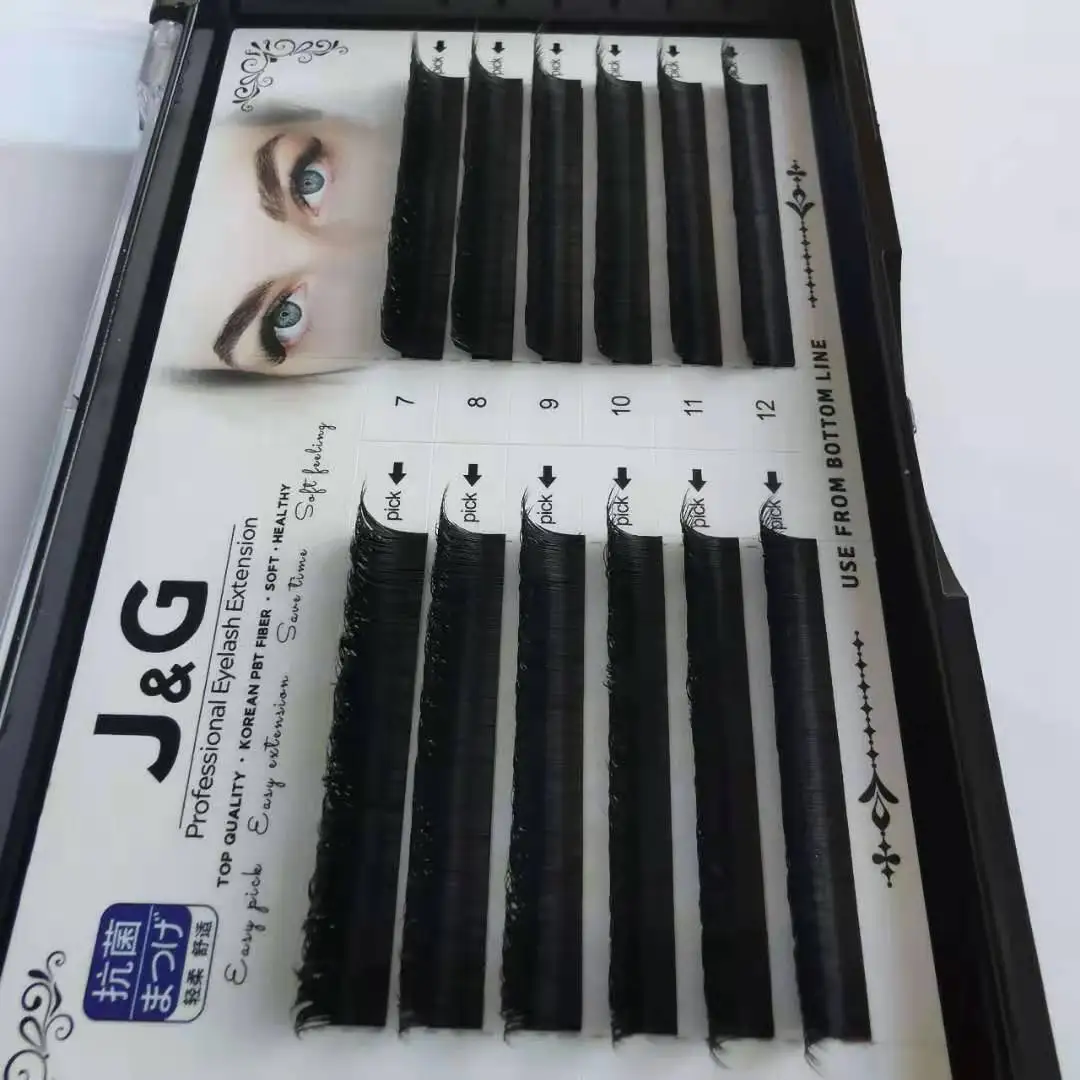 

V Shape Ellipse Split Tips Auto-Fans D Curl Eyelash Extension Faux mink individual eyelash lashes soft and natural eyelashes