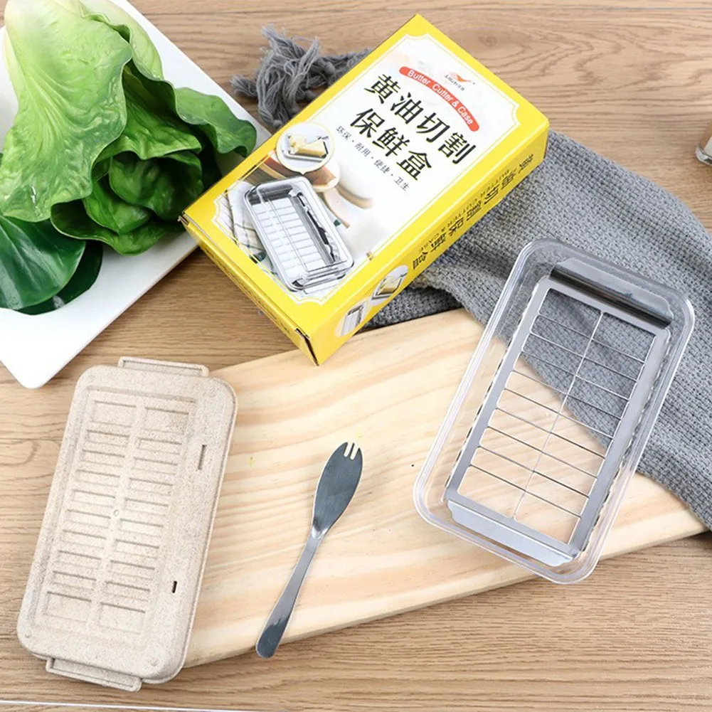 

Butter Storage Box Cheese Grater Rectangular Fresh-keeping Cheese Case Preservation Container With Cutting Net Food Storage Box