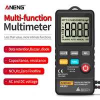 aneng an302 true rms digital multimeter tester 8000 counts a multimetro transistor testers banana aligator peak cable meter