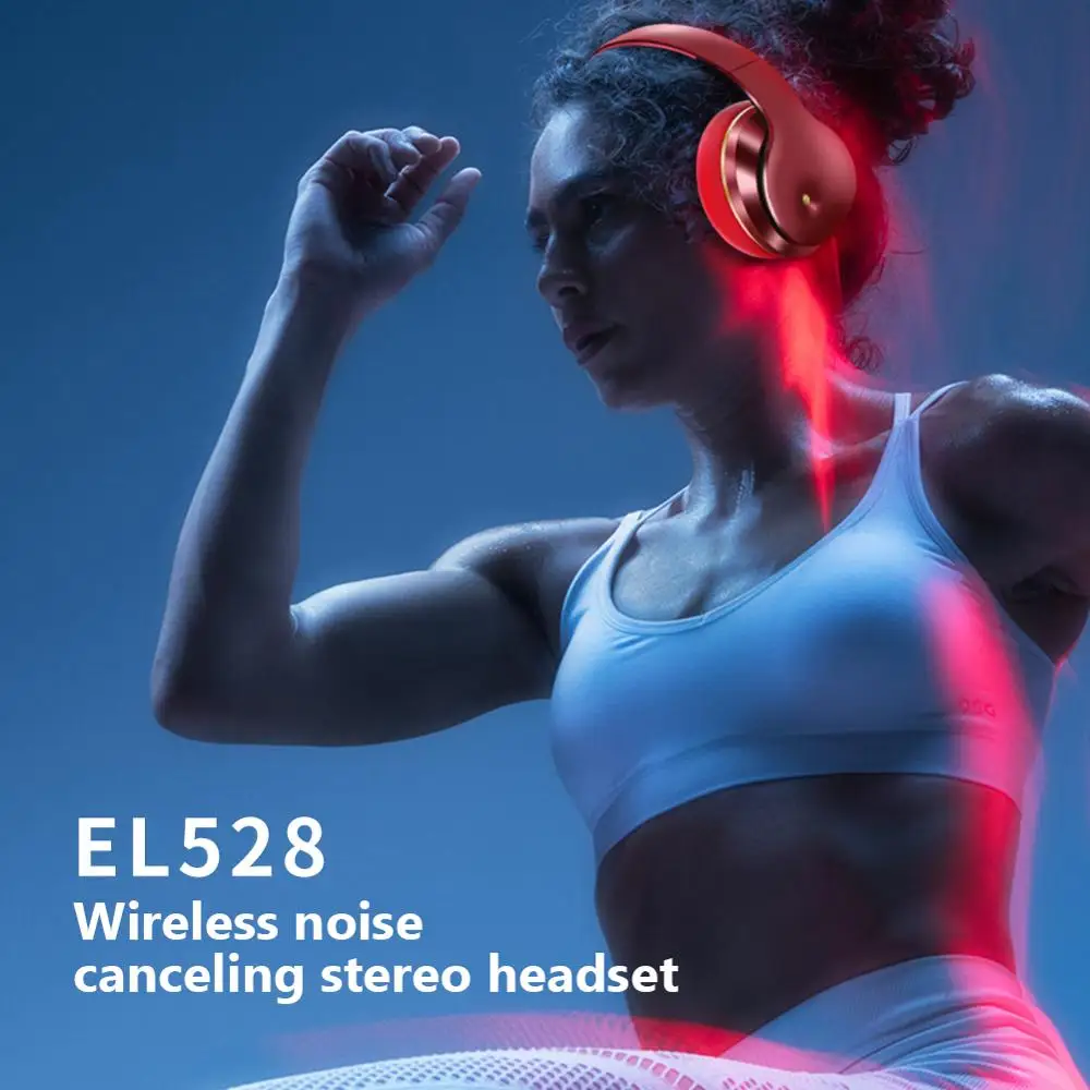 

Wireless Headphones Active Noise Cancelling Bluetooth Headset Foldable Deep Bass Earphones HI-RES Audio With Mic EL528